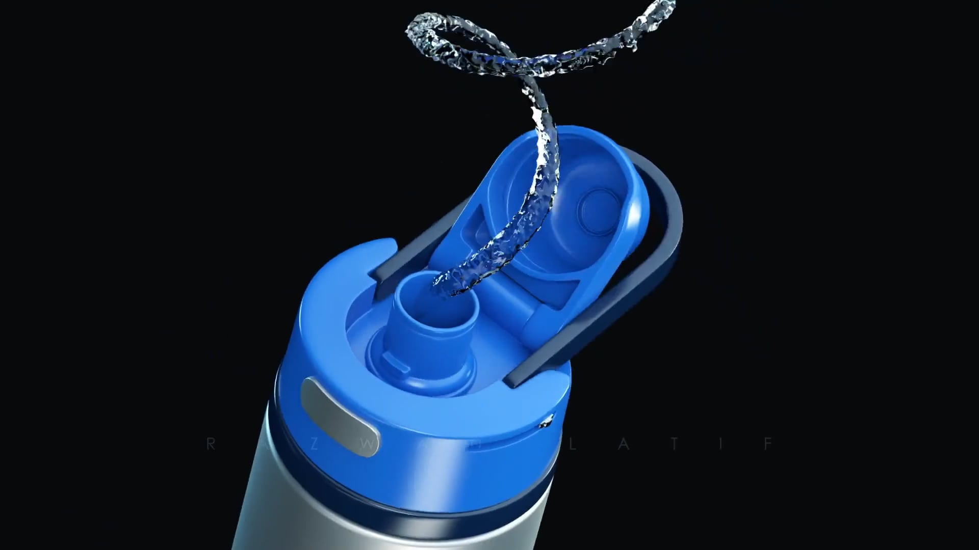 3D product film with fluid simulation